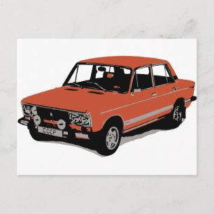 Lada - Das sowjetische russische Auto Postkarte