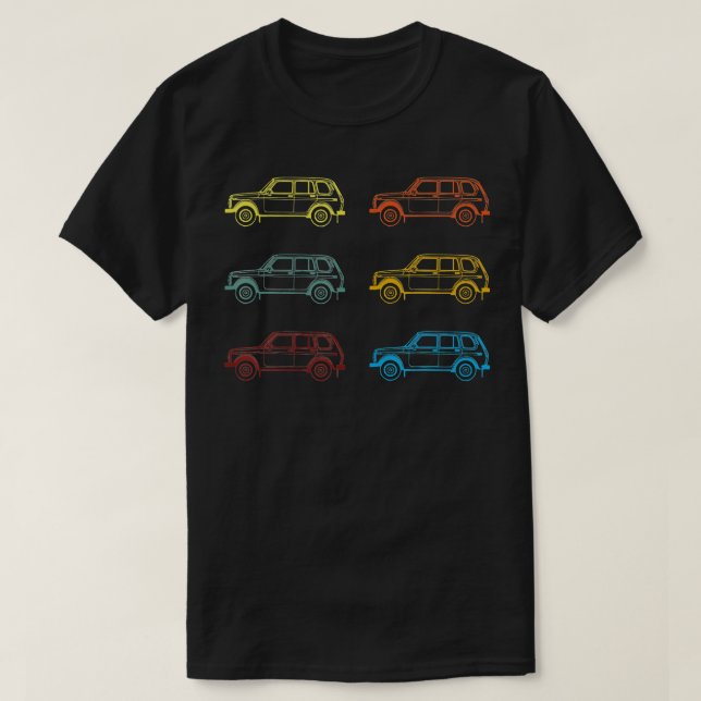 Lada Niva 4x4 Offroad Russland T-Shirt (Design vorne)