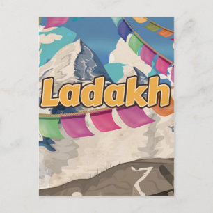 Ladakh, India Vintage Reiseplakat Postkarte