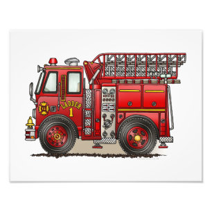 Ladder Fire Truck Fotodruck