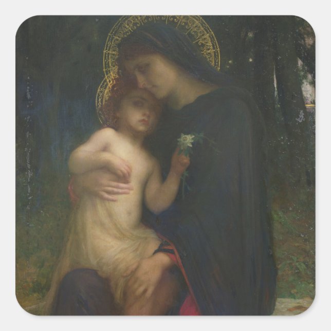 L'Addolorata Quadratischer Aufkleber (Vorderseite)