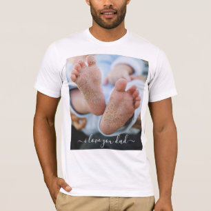 Lade Dein Foto T-Shirt Dad Geschenk Ich liebe dich