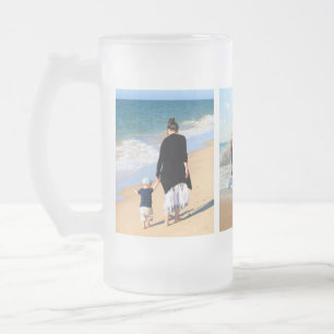 Lade deine Fotocollage auf eine gefrostete Glas-Bi Mattglas Bierglas