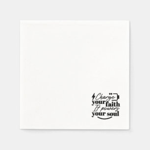 Lade Deinen Glauben auf – Christliches Inspiration Serviette