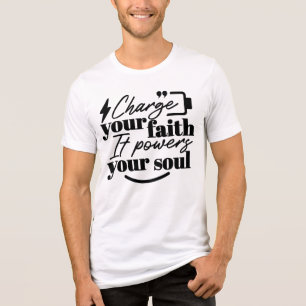 Lade deinen Glauben auf – Christliches Inspiration Tri-Blend Shirt