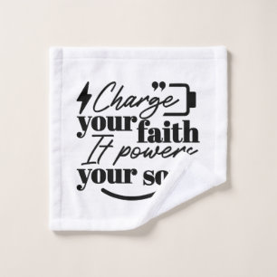 Lade Deinen Glauben auf – Christliches Inspiration Waschlappen