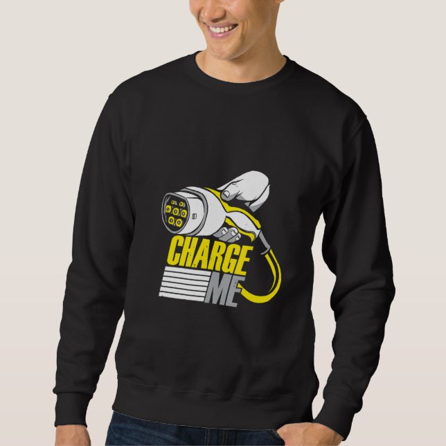 Lade mich Elektroauto Sweatshirt (Vorderseite)