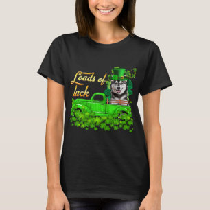 Lade of Luck Truck Husky St Patricks Day 277 T-Shirt
