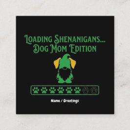 Lade-Scherereien-Hundemutter-Gnom St. Patrick's Da Quadratische Visitenkarte