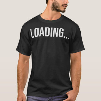 Ladeanimation Fette Minimalistische Typografie Hum T-Shirt