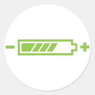 Ladegerät - Solar-Hybrid-Batterie Runder Aufkleber