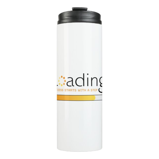 Laden - Erfolg beginnt mit einem Schritt Thermosbecher (Vorderseite)