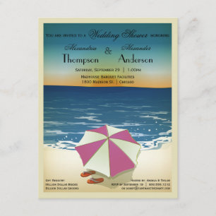 Laden Retro Postkarte inspirierte Strand-Szene ein