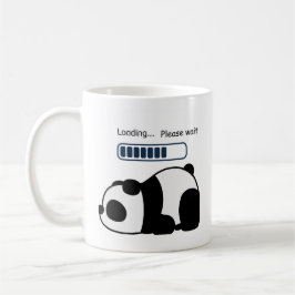 Laden Sie bitte warten Sie Funny Panda Zitat Kaffeetasse