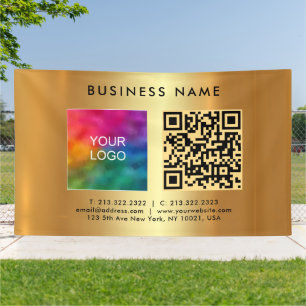 Laden Sie das Logo "Custom QR Code Gold im Freien" Banner