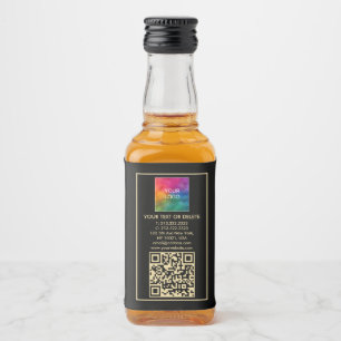 Laden Sie den benutzerdefinierten Text QR Code Min Alkoholflaschenetikett