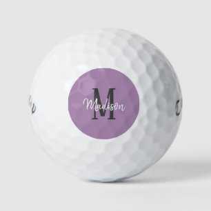 Laden Sie die Lila Skriptmonogrammnamen Ladys Golfball