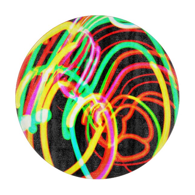 Laden Sie die neueste Neon Patterns Collection her Schneidebrett (Vorderseite)