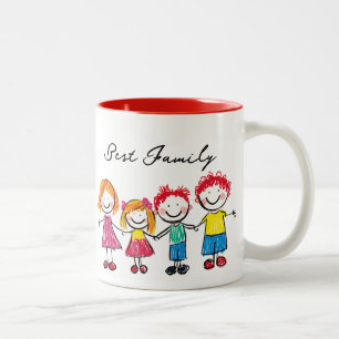 Laden Sie die Zeichnung Ihres Kindes hoch   Indivi Zweifarbige Tasse