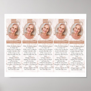 Laden Sie Florales 2x7" DIY-Funeral-Lesezeichen-Vo Poster