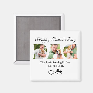 Laden Sie Foto Happy Vatertag Funny Dog Besitzer h Magnet
