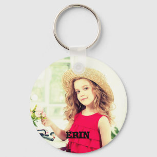 Laden Sie Foto und Namen Ihres Babys/Kindes hoch Schlüsselanhänger