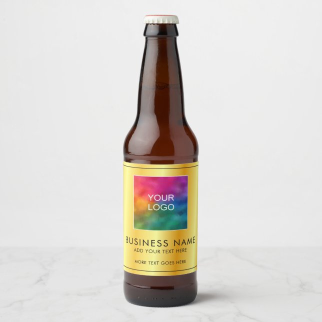 Laden Sie hier das Business-Logo herunter - Modern Bierflaschenetikett (Vorderseite)