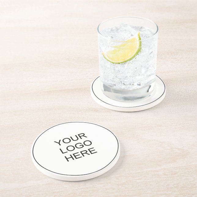 Laden Sie hier Ihre Firmenlogos benutzerdefiniert  Getränkeuntersetzer (Seite)