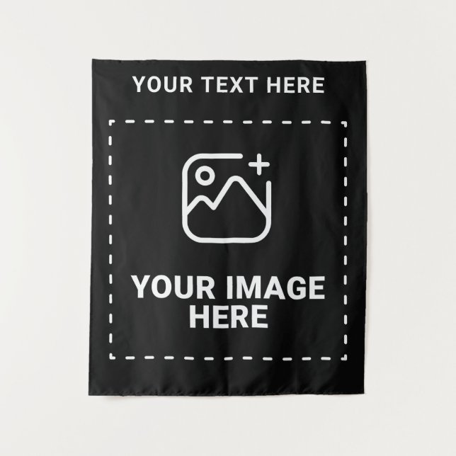 Laden Sie Ihr Bild und Text hoch Wandteppich (Vorderseite)