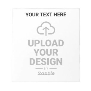 Laden Sie Ihr Design und Ihren Text hoch Notizblock