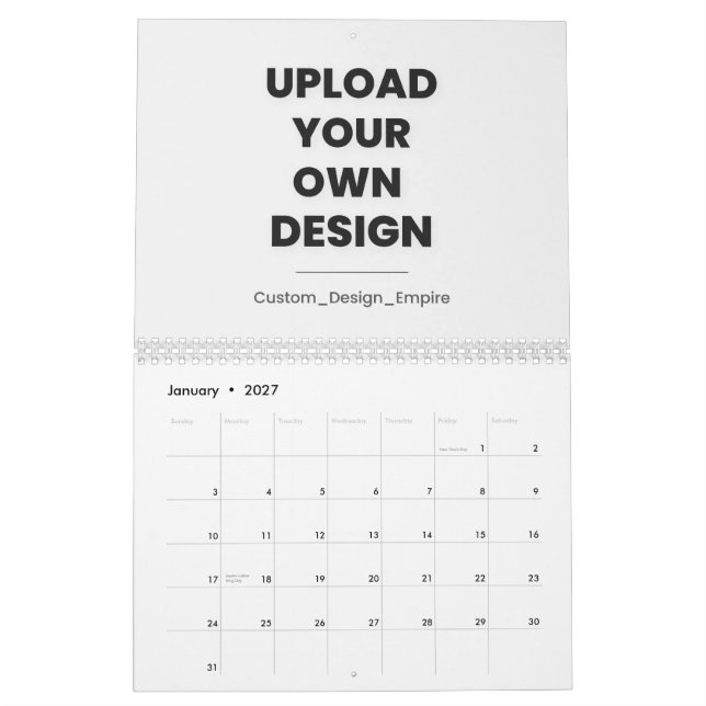 Laden Sie Ihr eigenes Design hier hoch | Benutzerd Kalender (Jan 2027)