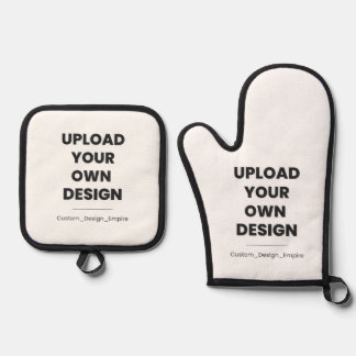 Laden Sie Ihr eigenes Design hier hoch | Benutzerd Ofenhandschuh & Topflappen-Set
