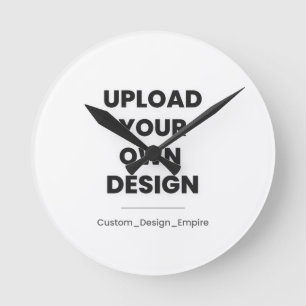 Laden Sie Ihr eigenes Design hier hoch Benutzerd Runde Wanduhr