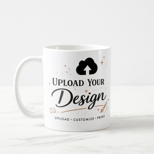 Laden Sie Ihr eigenes Design Hoch - Benutzerdefini Kaffeetasse (Links)