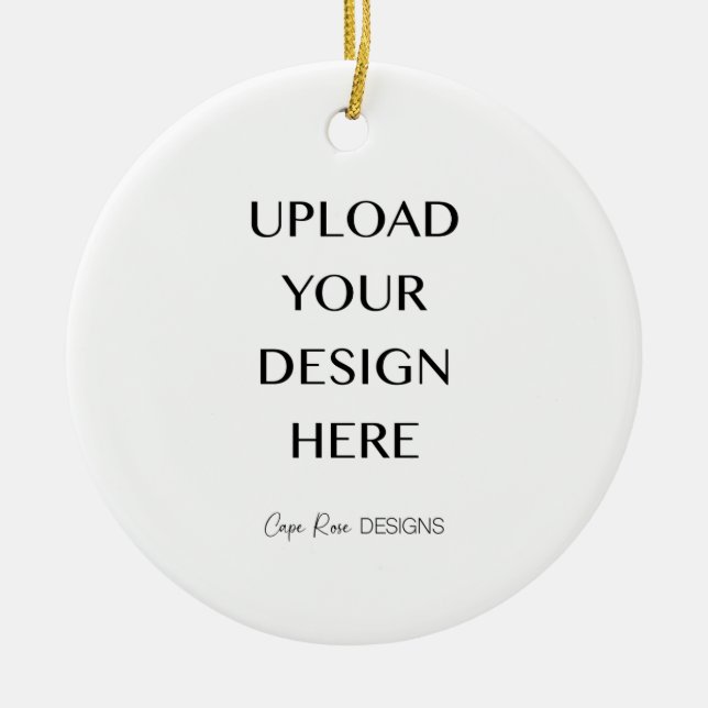 Laden Sie Ihr eigenes Design hoch Keramik Ornament (Vorne)