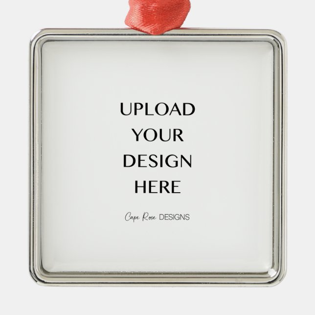 Laden Sie Ihr eigenes Design hoch Ornament Aus Metall (Vorne)