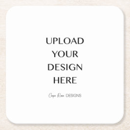 Laden Sie Ihr eigenes Design hoch Rechteckiger Pappuntersetzer