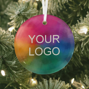 Laden Sie Ihr eigenes Firmenlogo individuell hoch. Ornament Aus Glas