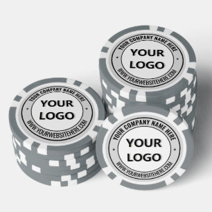 Laden Sie Ihr eigenes Logo hoch, fügen Sie Text hi Pokerchips