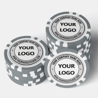 Laden Sie Ihr eigenes Logo hoch, fügen Sie Text hi Pokerchips