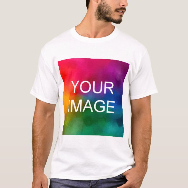 Laden Sie Ihr eigenes Logo oder Foto hier elegant  T-Shirt (Vorderseite)