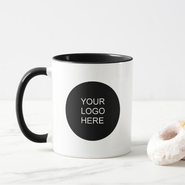 Laden Sie Ihr Firmenlogo Modern Template Combo hoc Tasse (Mit Donut)