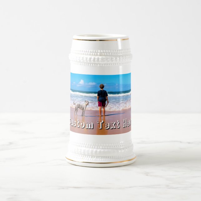 Laden Sie Ihr Foto Beer Stein Geschenk mit individ Bierglas (Mittel)