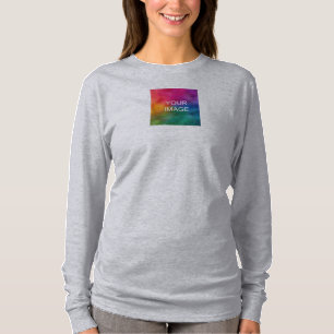 Laden Sie Ihr Foto in die doppelseitige Moderne T-Shirt