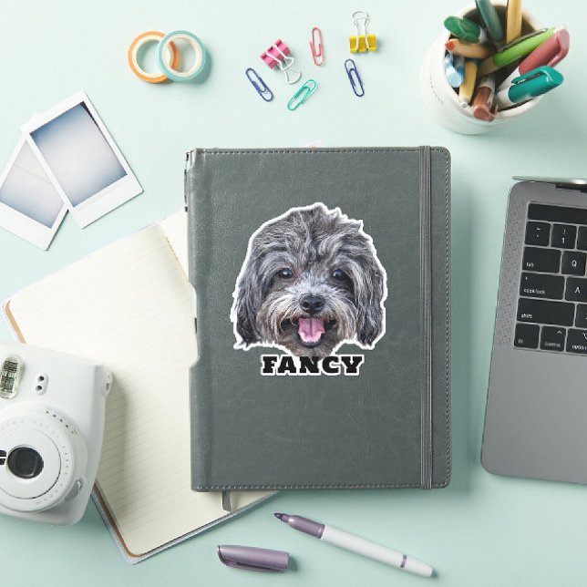 Laden Sie Ihr Foto und den Personalisierten Aufkle Aufkleber (Upload Your Dog Photo Vinyl Sticker)