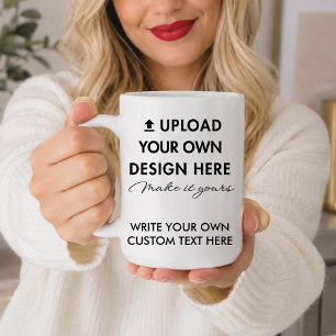 Laden Sie Ihr individuelles Designfoto & Text 20oz Jumbo-Tasse