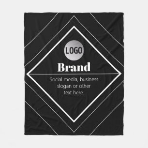 Laden Sie Ihr Logo & anpassbaren Textdesign hoch Fleecedecke