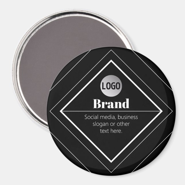 Laden Sie Ihr Logo & anpassbaren Textdesign hoch Magnet (Vorderseite/Rückseite)