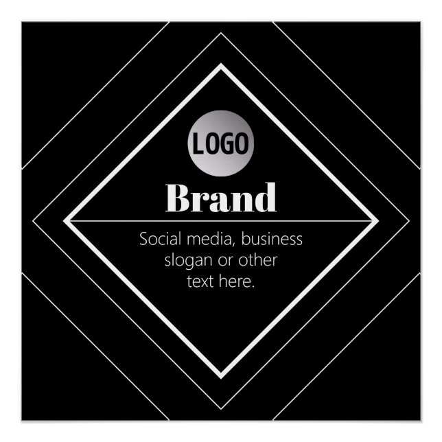 Laden Sie Ihr Logo & anpassbaren Textdesign hoch Poster (Vorderseite)