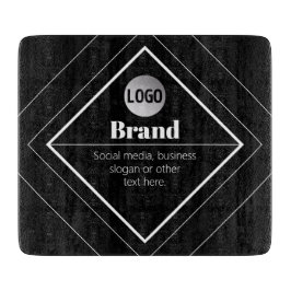 Laden Sie Ihr Logo & anpassbaren Textdesign hoch Schneidebrett